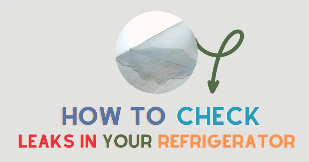 How to Check Leaks in Your Refrigerator