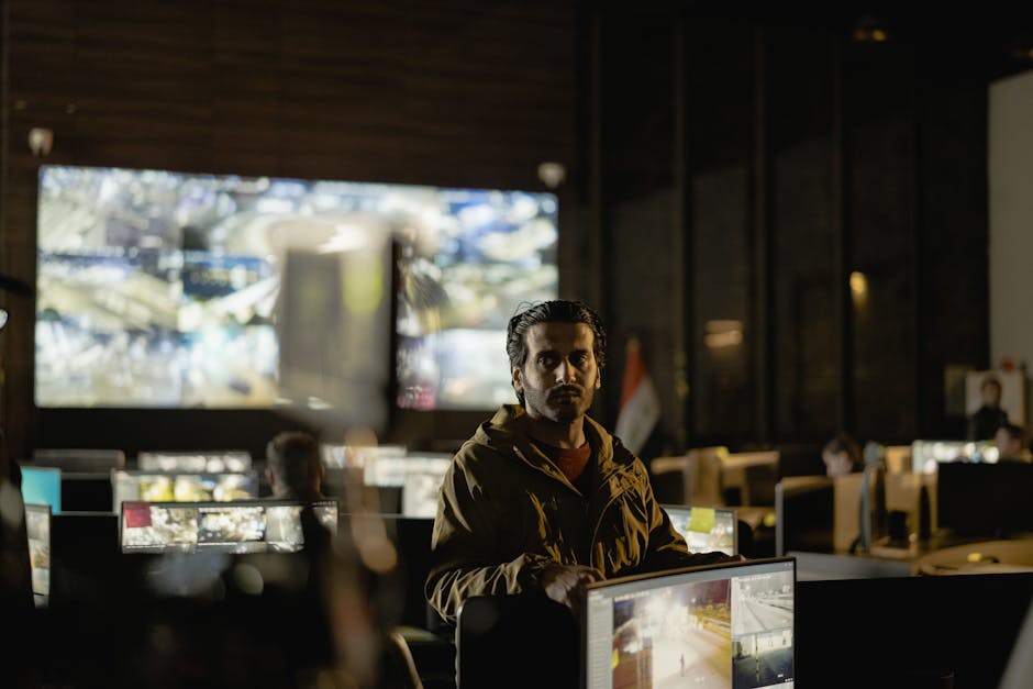 Security team watching dashboards and monitoring system load during approved scanning