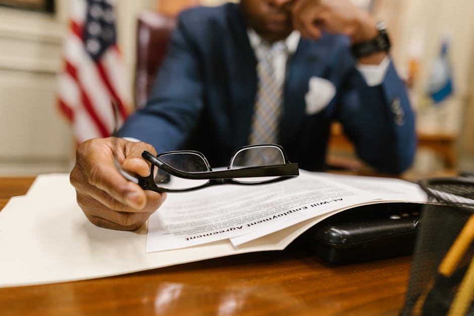CISO reviewing security policy documents during a governance meeting